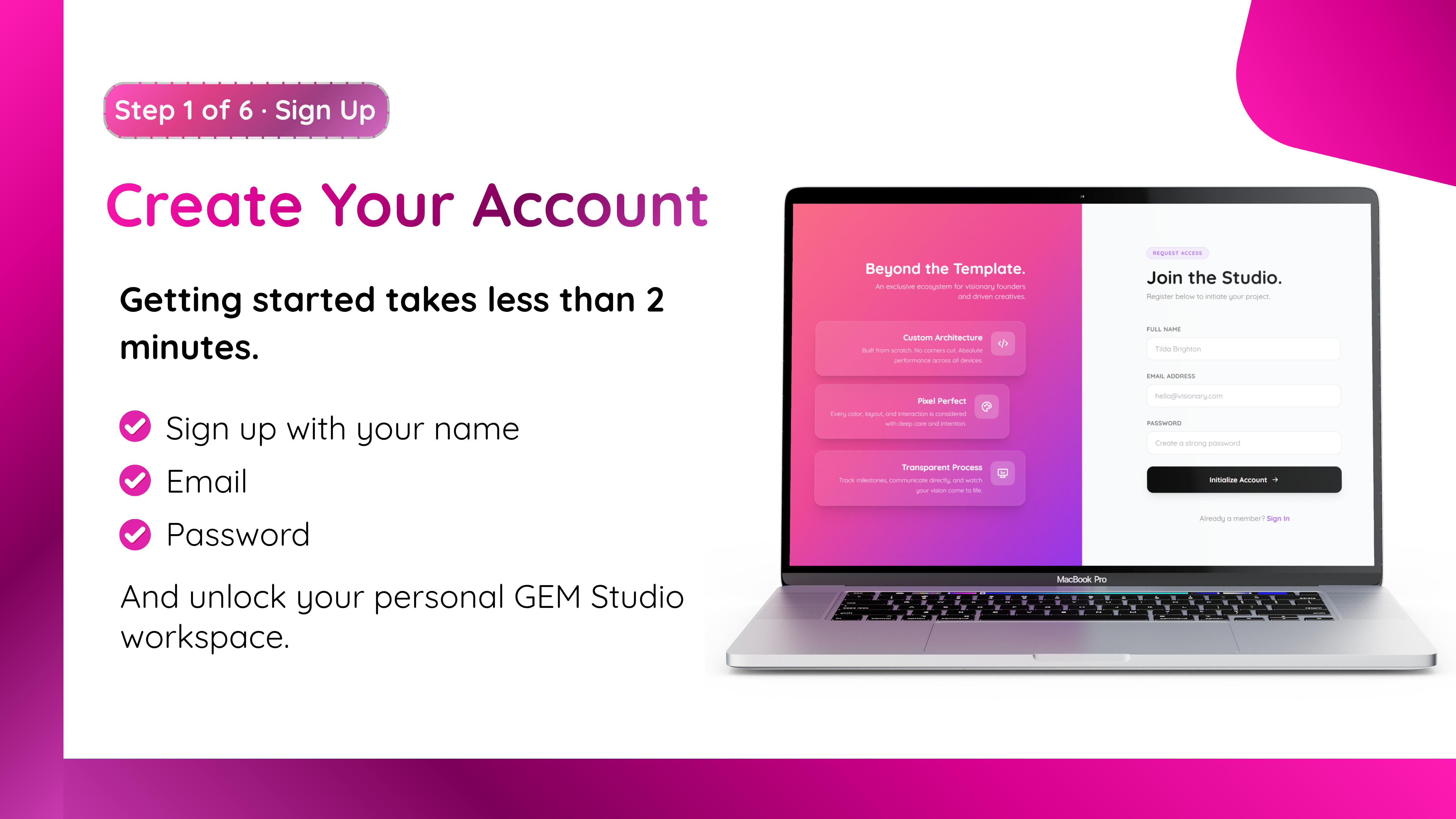 Create Account Feature Thumbnail